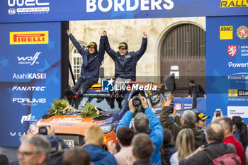 2024-10-20 - 48 SCHÖNBORN Claire, HAIN Jara, Ford Fiesta Rally3, podium, portrait during the Central European Rally 2024, 12th round of the 2024 WRC World Rally Car Championship, from October 17 to 20, 2024 at Bad Griesbach, Germany - AUTO - WRC - CENTRAL EUROPEAN RALLY 2024 - RALLY - MOTORS