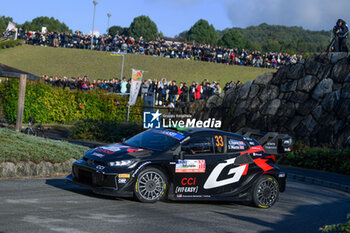 2024-11-21 - Driver Elfyn Evans And Co-Driver Scott Martin Of The Team Toyota Gazoo Racing Wrt, Toyota Gr Yaris Rally1 Hybrid ,They Face In Shakedown,During Fia World Rally Championship Wrc FORUM8 Rally Japan 2024 19 November, Okazaki Japan - FIA WORLD RALLY CHAMPIONSHIP  WRC FORUM8 RALLY JAPAN 2024  - RALLY - MOTORS