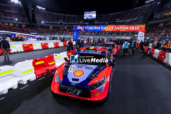 2024-11-21 - Driver Thierry Neuville And Co-Driver Martijn Wydaeghe Of The Team Hyundai Shell Mobis World Rally Team,Hyundai I20 N Rally1 Hybrid,They Face Ss1 Toyota Stadium,During Fia World Rally Championship Wrc FORUM8 Rally Japan 2024 19 November, Okazaki Japan - FIA WORLD RALLY CHAMPIONSHIP  WRC FORUM8 RALLY JAPAN 2024  - RALLY - MOTORS