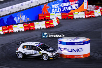 2024-11-21 - Drive Nikolay Gryazin And Co-Driver Konstantin Aleksandrov Of The Team Aec - Dg Sport Competition Citroen C3 ,They Face Ss1 Toyota Stadium,During Fia World Rally Championship Wrc FORUM8 Rally Japan 2024 19 November, Okazaki Japan - FIA WORLD RALLY CHAMPIONSHIP  WRC FORUM8 RALLY JAPAN 2024  - RALLY - MOTORS