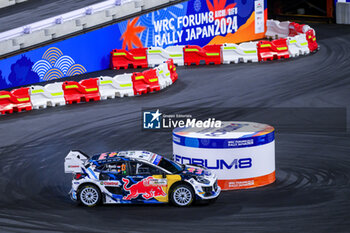 2024-11-21 - Driver Gregoire Munster And Co-Driver Louis Louka Of The Team M-Sport Ford World Rally Team Ford Puma Rally1 Hybrid ,They Face Ss1 Toyota Stadium,During Fia World Rally Championship Wrc FORUM8 Rally Japan 2024 19 November, Okazaki Japan - FIA WORLD RALLY CHAMPIONSHIP  WRC FORUM8 RALLY JAPAN 2024  - RALLY - MOTORS