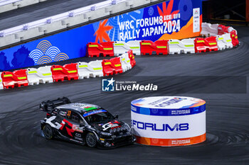 2024-11-21 - Driver Elfyn Evans And Co-Driver Scott Martin Of The Team Toyota Gazoo Racing Wrt, Toyota Gr Yaris Rally1 Hybrid ,They Face Ss1 Toyota Stadium,During Fia World Rally Championship Wrc FORUM8 Rally Japan 2024 19 November, Okazaki Japan - FIA WORLD RALLY CHAMPIONSHIP  WRC FORUM8 RALLY JAPAN 2024  - RALLY - MOTORS