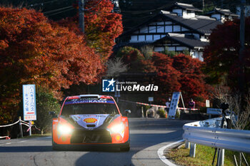 2024-11-22 - Driver Ott Tanak And Co-Driver Martin Jarveoja Of The Hyundai Shell Mobis World Rally Team, Hyundaii20 N Rally1 Hybrid,They Face 2nd The Day Of The Race During Fia World Rally Championship Wrc FORUM8 Rally Japan 2024 22 November, Okazaki Japan - FIA WORLD RALLY CHAMPIONSHIP  WRC FORUM8 RALLY JAPAN 2024  - RALLY - MOTORS