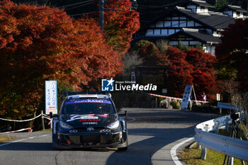 2024-11-22 - Driver Takamoto Katsuta And Co-DriverAaron Johnston Of Team Toyota Gazoo Racing Wrt, Toyota Gr Yaris Rally1 Hybrid ,They Face 2nd The Day Of The Race During Fia World Rally Championship Wrc FORUM8 Rally Japan 2024 22 November, Okazaki Japan - FIA WORLD RALLY CHAMPIONSHIP  WRC FORUM8 RALLY JAPAN 2024  - RALLY - MOTORS