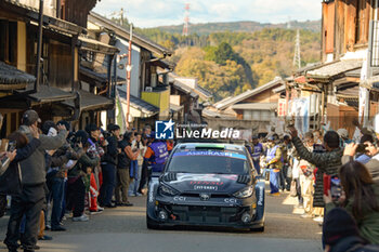 2024-11-23 - Driver Elfyn Evans And Co-Driver Scott Martin Of The Team Toyota Gazoo Racing Wrt, Toyota Gr Yaris Rally1 Hybrid ,They Face 3rd The Day Of The Race During Fia World Rally Championship Wrc FORUM8 Rally Japan 2024 23 November, Okazaki Japan -  FIA WORLD RALLY CHAMPIONSHIP  WRC FORUM8 RALLY JAPAN 2024 - RALLY - MOTORS