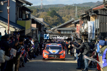 2024-11-23 - Driver Ott Tanak And Co-Driver Martin Jarveoja Of The Hyundai Shell Mobis World Rally Team, Hyundaii20 N Rally1 Hybrid,They Face 3rd The Day Of The Race During Fia World Rally Championship Wrc FORUM8 Rally Japan 2024 23 November, Okazaki Japan -  FIA WORLD RALLY CHAMPIONSHIP  WRC FORUM8 RALLY JAPAN 2024 - RALLY - MOTORS