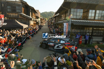 2024-11-23 - Driver Takamoto Katsuta And Co-DriverAaron Johnston Of Team Toyota Gazoo Racing Wrt, Toyota Gr Yaris Rally1 Hybrid,They Face 3rd The Day Of The Race During Fia World Rally Championship Wrc FORUM8 Rally Japan 2024 23 November, Okazaki Japan -  FIA WORLD RALLY CHAMPIONSHIP  WRC FORUM8 RALLY JAPAN 2024 - RALLY - MOTORS