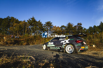 2024-11-23 - 25 GREENSMITH Gus, ANDERSSON Jonas, Skoda Fabia RS Rally2, action during the Rally Japan 2024, 13th round of the 2024 WRC World Rally Car Championship, from November 21 to 24, 2024 at Toyota, Aichi, Japan - AUTO - WRC - RALLY JAPAN 2024 - RALLY - MOTORS