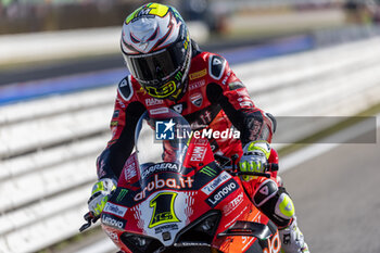 2024-06-16 - Alvaro Bautista (ESP) Ducati Panigale V4R, Aruba.It Racing - Ducati during FIM Superbike World Championship Pirelli 
Emilia-Romagna Round at Misano World Circuit, Misano Adriatico, Italy on June 16, 2024 - ROUND 04 EMILIA-ROMAGNA ROUND - SUPERPOLERACE AND RACE 2 - SUPERBIKE - MOTORS