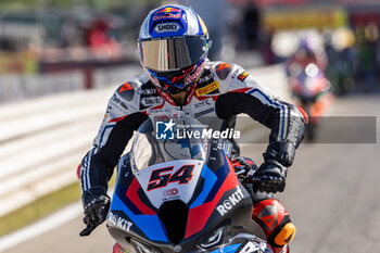 2024-06-16 - Toprak Razgatlioglu (TUR) BMW M 1000 RR, Rokit BMW Motorrad WorldSBK Team during FIM Superbike World Championship Pirelli Emilia-Romagna Round at Misano World Circuit, Misano Adriatico, Italy on June 16, 2024 - ROUND 04 EMILIA-ROMAGNA ROUND - SUPERPOLERACE AND RACE 2 - SUPERBIKE - MOTORS