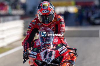 2024-06-16 - Nicolo Bulega (ITA) Ducati Panigale V4R, Aruba.It Racing - Ducati during FIM Superbike World Championship Pirelli 
Emilia-Romagna Round at Misano World Circuit, Misano Adriatico, Italy on June 16, 2024 - ROUND 04 EMILIA-ROMAGNA ROUND - SUPERPOLERACE AND RACE 2 - SUPERBIKE - MOTORS