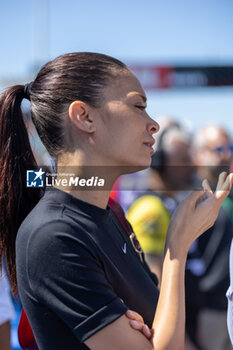 2024-06-16 - Elodie girl friends of Andrea Iannone (ITA) Ducati Panigale V4R, during FIM Superbike World Championship Pirelli 
Emilia-Romagna Round at Misano World Circuit, Misano Adriatico, Italy on June 16, 2024 - ROUND 04 EMILIA-ROMAGNA ROUND - SUPERPOLERACE AND RACE 2 - SUPERBIKE - MOTORS