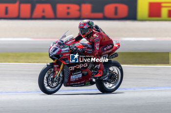 2024-06-16 - Nicolo Bulega (ITA) Ducati Panigale V4R, Aruba.It Racing - Ducati during FIM Superbike World Championship Pirelli 
Emilia-Romagna Round at Misano World Circuit, Misano Adriatico, Italy on June 16, 2024 - ROUND 04 EMILIA-ROMAGNA ROUND - SUPERPOLERACE AND RACE 2 - SUPERBIKE - MOTORS