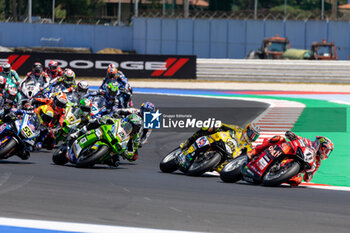 2024-06-16 - Start of FIM Superbike World Championship Pirelli 
Emilia-Romagna Round at Misano World Circuit, Misano Adriatico, Italy on June 16, 2024 - ROUND 04 EMILIA-ROMAGNA ROUND - SUPERPOLERACE AND RACE 2 - SUPERBIKE - MOTORS