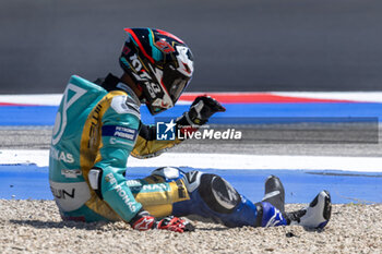 2024-06-16 - Crash of Adam Norrodin (MAL) Honda CBR1000 RR-R, Petronas Mie Racing Honda during FIM Superbike World Championship Pirelli Emilia-Romagna Round at Misano World Circuit, Misano Adriatico, Italy on June 16, 2024 - ROUND 04 EMILIA-ROMAGNA ROUND - SUPERPOLERACE AND RACE 2 - SUPERBIKE - MOTORS