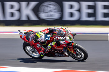 2024-06-16 - Alvaro Bautista (ESP) Ducati Panigale V4R, Aruba.It Racing - Ducati during FIM Superbike World Championship Pirelli 
Emilia-Romagna Round at Misano World Circuit, Misano Adriatico, Italy on June 16, 2024 - ROUND 04 EMILIA-ROMAGNA ROUND - SUPERPOLERACE AND RACE 2 - SUPERBIKE - MOTORS