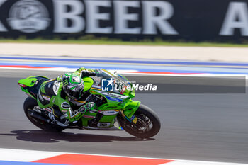 2024-06-16 - Alex Lowes (GBR) Kawasaki ZX-10RR, Kawasaki Racing Team WorldSBK during FIM Superbike World Championship Pirelli Emilia-Romagna Round at Misano World Circuit, Misano Adriatico, Italy on June 16, 2024 - ROUND 04 EMILIA-ROMAGNA ROUND - SUPERPOLERACE AND RACE 2 - SUPERBIKE - MOTORS