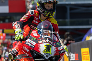 2024-06-16 - Alvaro Bautista (ESP) Ducati Panigale V4R, Aruba.It Racing - Ducati during FIM Superbike World Championship Pirelli 
Emilia-Romagna Round at Misano World Circuit, Misano Adriatico, Italy on June 16, 2024 - ROUND 04 EMILIA-ROMAGNA ROUND - SUPERPOLERACE AND RACE 2 - SUPERBIKE - MOTORS