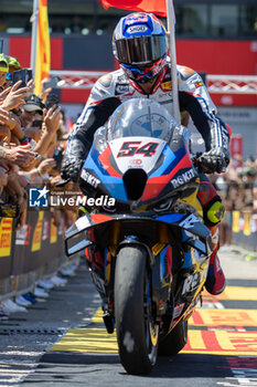 2024-06-16 - Toprak Razgatlioglu (TUR) BMW M 1000 RR, Rokit BMW Motorrad WorldSBK Team during FIM Superbike World Championship Pirelli Emilia-Romagna Round at Misano World Circuit, Misano Adriatico, Italy on June 16, 2024 - ROUND 04 EMILIA-ROMAGNA ROUND - SUPERPOLERACE AND RACE 2 - SUPERBIKE - MOTORS