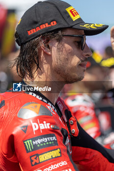 2024-06-16 - Nicolo Bulega (ITA) Ducati Panigale V4R, Aruba.It Racing - Ducati during FIM Superbike World Championship Pirelli 
Emilia-Romagna Round at Misano World Circuit, Misano Adriatico, Italy on June 16, 2024 - ROUND 04 EMILIA-ROMAGNA ROUND - SUPERPOLERACE AND RACE 2 - SUPERBIKE - MOTORS