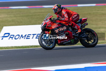 2024-06-14 - Nicolo Bulega (ITA) Ducati Panigale V4R, Aruba.It Racing - Ducati during FIM Superbike World Championship Pirelli 
Emilia-Romagna Round at Misano World Circuit, Misano Adriatico, Italy on June 14, 2024 - SBK - FREE PRACTICE PIRELLI EMILIA-ROMAGNA ROUND  - SUPERBIKE - MOTORS