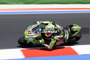 2024-06-14 - Axel Bassani (ITA) Kawasaki ZX-10RR, Kawasaki Racing Team WorldSBK during FIM Superbike World Championship Pirelli 
Emilia-Romagna Round at Misano World Circuit, Misano Adriatico, Italy on June 14, 2024 - SBK - FREE PRACTICE PIRELLI EMILIA-ROMAGNA ROUND  - SUPERBIKE - MOTORS