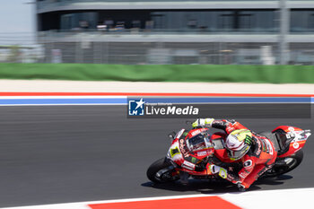 2024-06-14 - Alvaro Bautista (ESP) Ducati Panigale V4R, Aruba.It Racing - Ducati during FIM Superbike World Championship Pirelli 
Emilia-Romagna Round at Misano World Circuit, Misano Adriatico, Italy on June 14, 2024 - SBK - FREE PRACTICE PIRELLI EMILIA-ROMAGNA ROUND  - SUPERBIKE - MOTORS