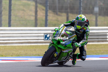 2024-06-14 - Axel Bassani (ITA) Kawasaki ZX-10RR, Kawasaki Racing Team WorldSBK during FIM Superbike World Championship Pirelli 
Emilia-Romagna Round at Misano World Circuit, Misano Adriatico, Italy on June 14, 2024 - SBK - FREE PRACTICE PIRELLI EMILIA-ROMAGNA ROUND  - SUPERBIKE - MOTORS