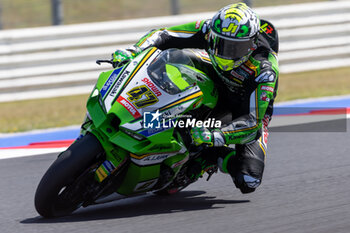 2024-06-14 - Axel Bassani (ITA) Kawasaki ZX-10RR, Kawasaki Racing Team WorldSBK during FIM Superbike World Championship Pirelli 
Emilia-Romagna Round at Misano World Circuit, Misano Adriatico, Italy on June 14, 2024 - SBK - FREE PRACTICE PIRELLI EMILIA-ROMAGNA ROUND  - SUPERBIKE - MOTORS