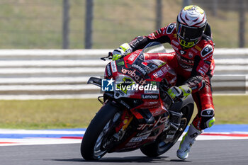 2024-06-14 - Alvaro Bautista (ESP) Ducati Panigale V4R, Aruba.It Racing - Ducati during FIM Superbike World Championship Pirelli 
Emilia-Romagna Round at Misano World Circuit, Misano Adriatico, Italy on June 14, 2024 - SBK - FREE PRACTICE PIRELLI EMILIA-ROMAGNA ROUND  - SUPERBIKE - MOTORS