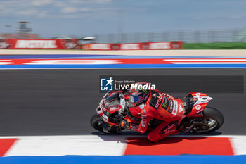 2024-06-14 - Nicolo Bulega (ITA) Ducati Panigale V4R, Aruba.It Racing - Ducati during FIM Superbike World Championship Pirelli 
Emilia-Romagna Round at Misano World Circuit, Misano Adriatico, Italy on June 14, 2024 - SBK - FREE PRACTICE PIRELLI EMILIA-ROMAGNA ROUND  - SUPERBIKE - MOTORS