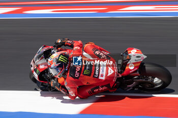 2024-06-14 - Nicolo Bulega (ITA) Ducati Panigale V4R, Aruba.It Racing - Ducati during FIM Superbike World Championship Pirelli 
Emilia-Romagna Round at Misano World Circuit, Misano Adriatico, Italy on June 14, 2024 - SBK - FREE PRACTICE PIRELLI EMILIA-ROMAGNA ROUND  - SUPERBIKE - MOTORS