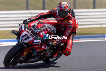 2024-06-14 - Nicolo Bulega (ITA) Ducati Panigale V4R, Aruba.It Racing - Ducati during FIM Superbike World Championship Pirelli 
Emilia-Romagna Round at Misano World Circuit, Misano Adriatico, Italy on June 14, 2024 - SBK - FREE PRACTICE PIRELLI EMILIA-ROMAGNA ROUND  - SUPERBIKE - MOTORS