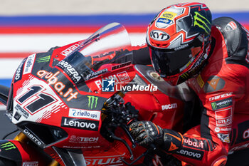 2024-06-14 - Nicolo Bulega (ITA) Ducati Panigale V4R, Aruba.It Racing - Ducati during FIM Superbike World Championship Pirelli 
Emilia-Romagna Round at Misano World Circuit, Misano Adriatico, Italy on June 14, 2024 - SBK - FREE PRACTICE PIRELLI EMILIA-ROMAGNA ROUND  - SUPERBIKE - MOTORS