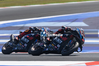 2024-06-15 - Toprak Razgatlioglu (TUR) BMW M 1000 RR, Rokit BMW Motorrad WorldSBK Team and Michael van der Mark (NED) BMW M 1000 RR, Rokit BMW Motorrad WorldSBK Team during FIM Superbike World Championship Pirelli 
Emilia-Romagna Round at Misano World Circuit, Misano Adriatico, Italy on June 15, 2024 - SBK - SUPERPOLE AND RACE 1 PIRELLI EMILIA-ROMAGNA ROUND - SUPERBIKE - MOTORS