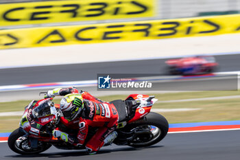 2024-06-15 - Alvaro Bautista (ESP) Ducati Panigale V4R, Aruba.It Racing - Ducati during FIM Superbike World Championship Pirelli 
Emilia-Romagna Round at Misano World Circuit, Misano Adriatico, Italy on June 15, 2024 - SBK - SUPERPOLE AND RACE 1 PIRELLI EMILIA-ROMAGNA ROUND - SUPERBIKE - MOTORS