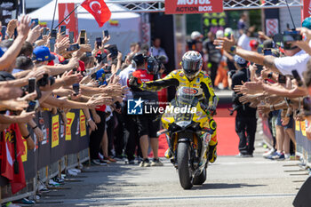 2024-06-15 - Andrea Iannone (ITA) Ducati Panigale V4R, Team Go Eleven during FIM Superbike World Championship Pirelli 
Emilia-Romagna Round at Misano World Circuit, Misano Adriatico, Italy on June 15, 2024 - SBK - SUPERPOLE AND RACE 1 PIRELLI EMILIA-ROMAGNA ROUND - SUPERBIKE - MOTORS