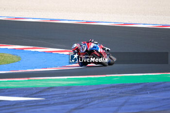 2024-06-15 - (7) Iker Lecuona from Spain of Team HRC, rides Honda CBR1000-RR in action during the FIM Motul Superbike World Championship - Free practice session of Emilia Romagna Round at Marco Simoncelli World Circuit in Misano Adriatico on June 15, 2024 in Misano Adriatico, Rimini, Italy. - PIRELLI EMILIA ROMAGNA ROUND - FREE PRACTICE - SUPERBIKE - MOTORS