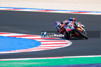 2024-06-15 - (21) Michael Ruben Rinaldi from Italy of Team Motocorsa Racing, rides Ducati Panigale V4R in action during the FIM Motul Superbike World Championship - Free practice session of Emilia Romagna Round at Marco Simoncelli World Circuit in Misano Adriatico on June 15, 2024 in Misano Adriatico, Rimini, Italy. - PIRELLI EMILIA ROMAGNA ROUND - FREE PRACTICE - SUPERBIKE - MOTORS