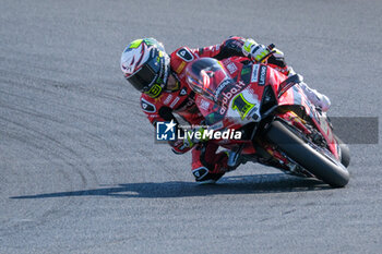 2024-06-15 - (1) Alvaro Bautista from Spain of Aruba.it Ducati Team, rides Ducati Panigale V4R in action during the FIM Motul Superbike World Championship - Free practice session of Emilia Romagna Round at Marco Simoncelli World Circuit in Misano Adriatico on June 15, 2024 in Misano Adriatico, Rimini, Italy. - PIRELLI EMILIA ROMAGNA ROUND - FREE PRACTICE - SUPERBIKE - MOTORS