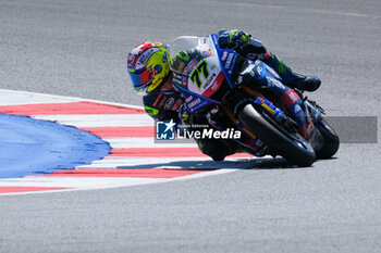 2024-06-15 - (77) Dominique Aegerter from Switzerland of GYTR GRT Yamaha WorldSBK Team, rides Yamaha YZF R1 in action during the FIM Motul Superbike World Championship - Tissot Superpole race 1 of Emilia Romagna Round at Marco Simoncelli World Circuit in Misano Adriatico on June 15, 2024 in Misano Adriatico, Rimini, Italy. - PIRELLI EMILIA ROMAGNA ROUND - TISSOT SUPERPOLE - SUPERBIKE - MOTORS