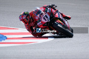 2024-06-15 - (11) Nicolo Bulega from Italy of Aruba.it Ducati Team, rides Ducati Panigale V4R in action during the FIM Motul Superbike World Championship - Tissot Superpole race 1 of Emilia Romagna Round at Marco Simoncelli World Circuit in Misano Adriatico on June 15, 2024 in Misano Adriatico, Rimini, Italy. - PIRELLI EMILIA ROMAGNA ROUND - TISSOT SUPERPOLE - SUPERBIKE - MOTORS