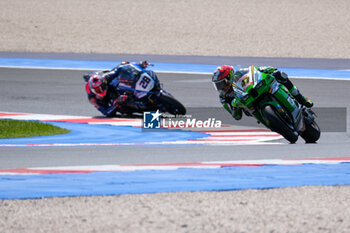 2024-06-15 - (47) Axel Bassani from Italy of Kawasaki Racing Team WorldSBY, rides Kawasaki ZX-10RR in action during the FIM Motul Superbike World Championship - Tissot Superpole race 1 of Emilia Romagna Round at Marco Simoncelli World Circuit in Misano Adriatico on June 15, 2024 in Misano Adriatico, Rimini, Italy. - PIRELLI EMILIA ROMAGNA ROUND - TISSOT SUPERPOLE - SUPERBIKE - MOTORS