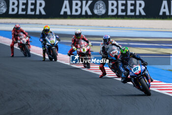 2024-06-15 - (87) Remy Gardner from Australia of GYTR GRT Yamaha WorldSBY Team, rides Yamaha YZF R1 in action during the FIM Motul Superbike World Championship - Race 1 of Emilia Romagna Round at Marco Simoncelli World Circuit in Misano Adriatico on June 15, 2024 in Misano Adriatico, Rimini, Italy. - PIRELLI EMILIA ROMAGNA ROUND - RACE 1 - SUPERBIKE - MOTORS