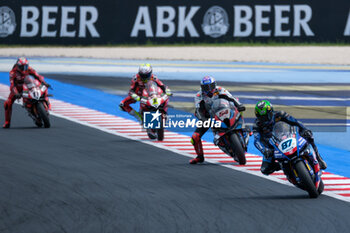 2024-06-15 - (87) Remy Gardner from Australia of GYTR GRT Yamaha WorldSBY Team, rides Yamaha YZF R1 in action during the FIM Motul Superbike World Championship - Race 1 of Emilia Romagna Round at Marco Simoncelli World Circuit in Misano Adriatico on June 15, 2024 in Misano Adriatico, Rimini, Italy. - PIRELLI EMILIA ROMAGNA ROUND - RACE 1 - SUPERBIKE - MOTORS