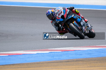 2024-06-15 - (54) Toprak Razgatlioglu from Turkey of ROKiT BMW Motored WorldSBK Team, rides BMW M1000 RR in action during the FIM Motul Superbike World Championship - Race 1 of Emilia Romagna Round at Marco Simoncelli World Circuit in Misano Adriatico on June 15, 2024 in Misano Adriatico, Rimini, Italy. - PIRELLI EMILIA ROMAGNA ROUND - RACE 1 - SUPERBIKE - MOTORS