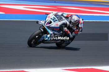 2024-06-15 - (31) Garret Gerloff from United States of America of Bonovo Action BMW Team, rides BMW M1000 RR in action during the FIM Motul Superbike World Championship - Race 1 of Emilia Romagna Round at Marco Simoncelli World Circuit in Misano Adriatico on June 15, 2024 in Misano Adriatico, Rimini, Italy. - PIRELLI EMILIA ROMAGNA ROUND - RACE 1 - SUPERBIKE - MOTORS