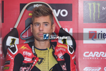 2024-09-21 - Portrait of Alvaro Bautista from Spain of Aruba.it Ducati Team, rides Ducati Panigale V4R during the FIM Motul Superbike World Championship - Race 1 of Acerbis Italian Round at Cremona Circuit in San Martino del Lago on September 21, 2024, Cremona, Italy. - ACERBIS ITALIAN ROUND - SUPERBIKE - MOTORS