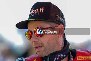 2024-09-21 - Portrait of Alvaro Bautista from Spain of Aruba.it Ducati Team, rides Ducati Panigale V4R during the FIM Motul Superbike World Championship - Race 1 of Acerbis Italian Round at Cremona Circuit in San Martino del Lago on September 21, 2024, Cremona, Italy. - ACERBIS ITALIAN ROUND - SUPERBIKE - MOTORS