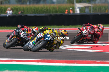 2024-09-21 - (29) Andrea Iannone from Italy of Team GoEleven, rides Ducati Panigale V4R in action during the FIM Motul Superbike World Championship - Race 1 of Acerbis Italian Round at Cremona Circuit in San Martino del Lago on September 21, 2024, Cremona, Italy. - ACERBIS ITALIAN ROUND - SUPERBIKE - MOTORS